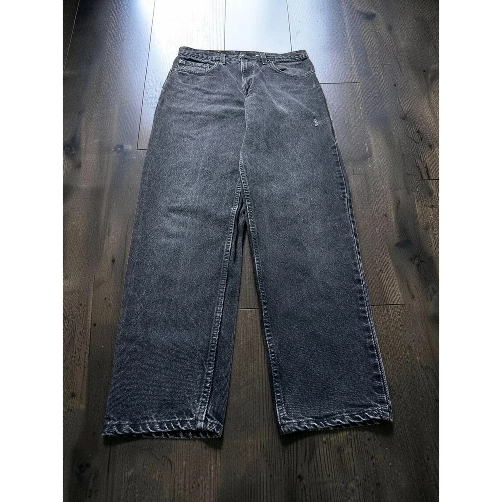 Vintage Levis 550 Relaxed Fit Tapered Leg Black Jeans Made in USA 32x32